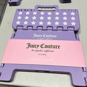 Juicy couture Home stepstool purple with white stars New